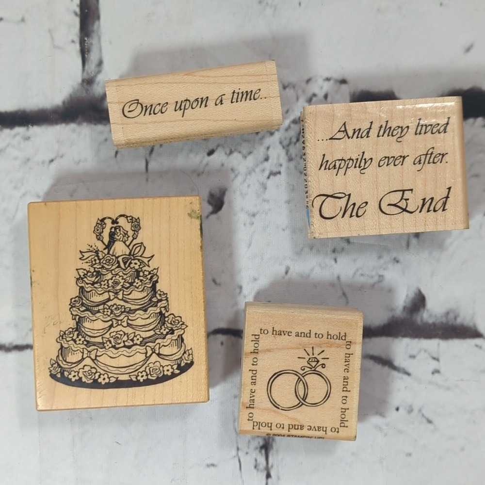Rubber Stamps Lot of 4 Wedding Once Upon a Time Theme
